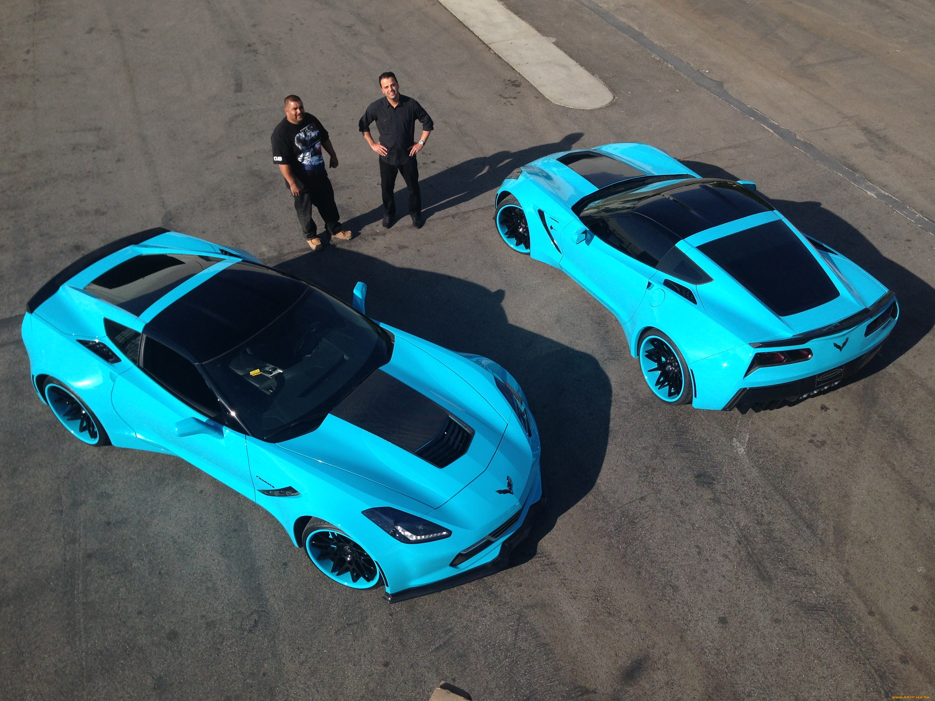 , corvette, blue